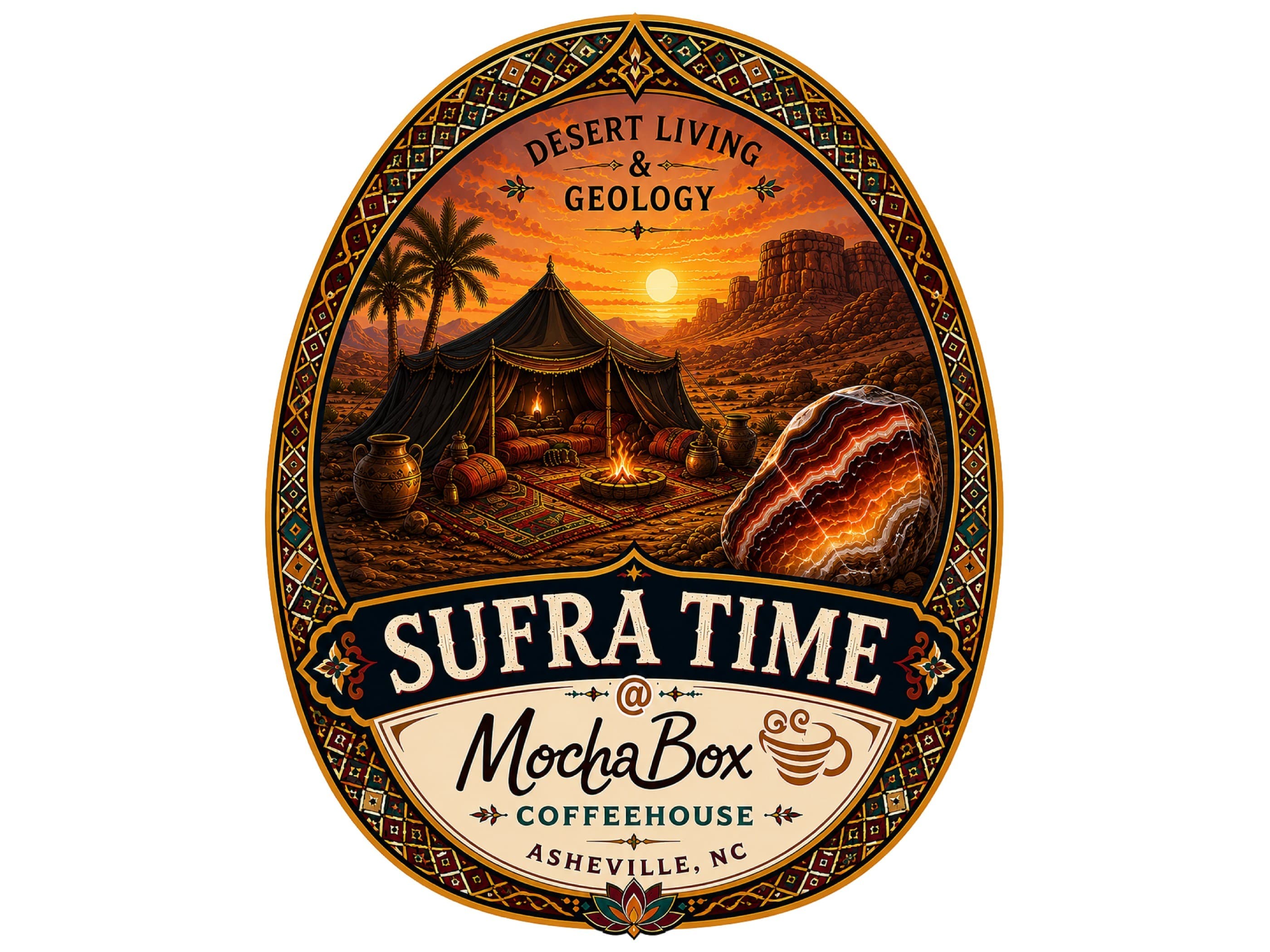 Arabian Desert Liiving & Geology - Sufra Time at Mocha Box Coffeehouse