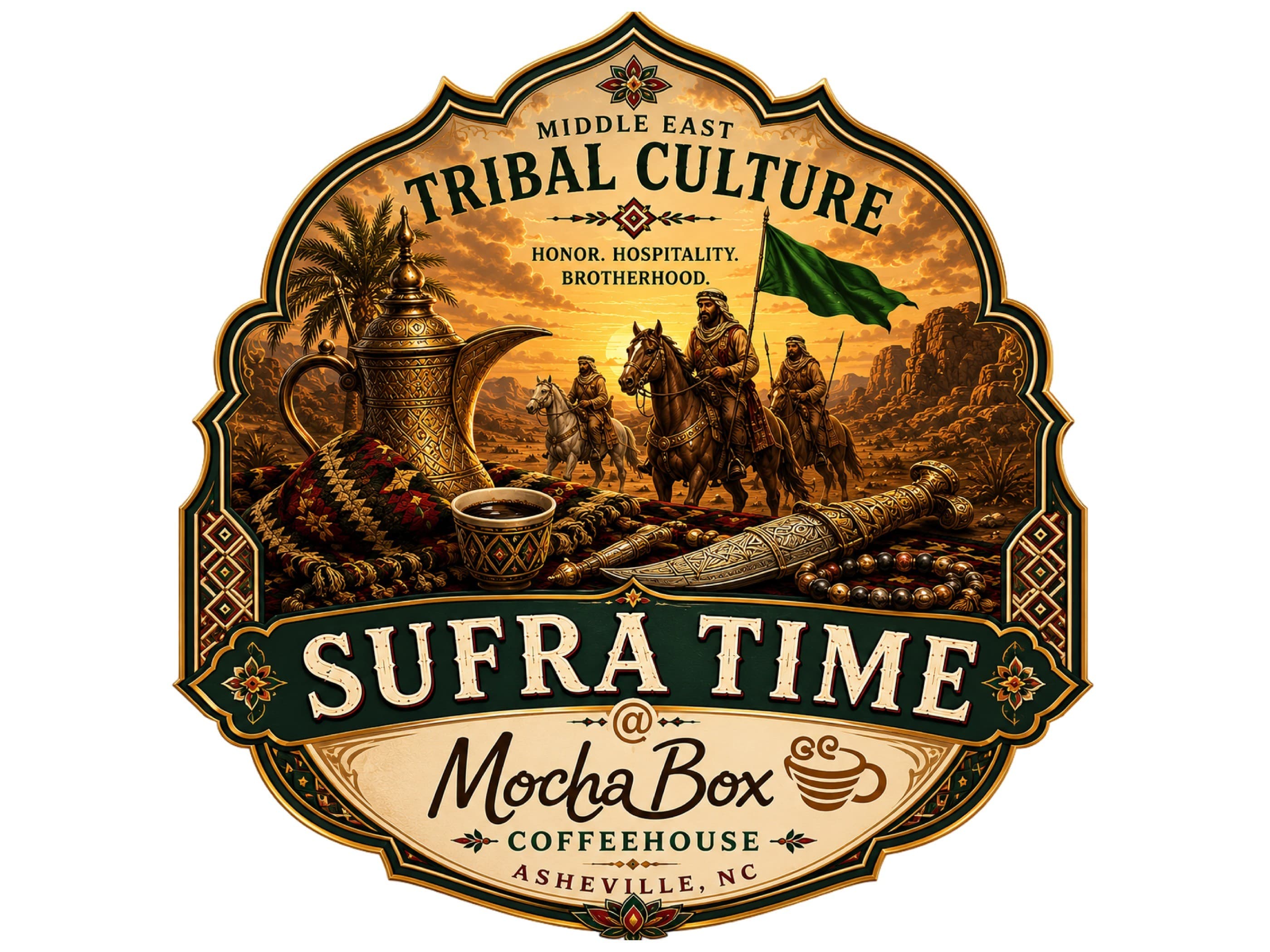 Arabian Tribal Culture - Sufra Time at Mocha Box Coffeehouse