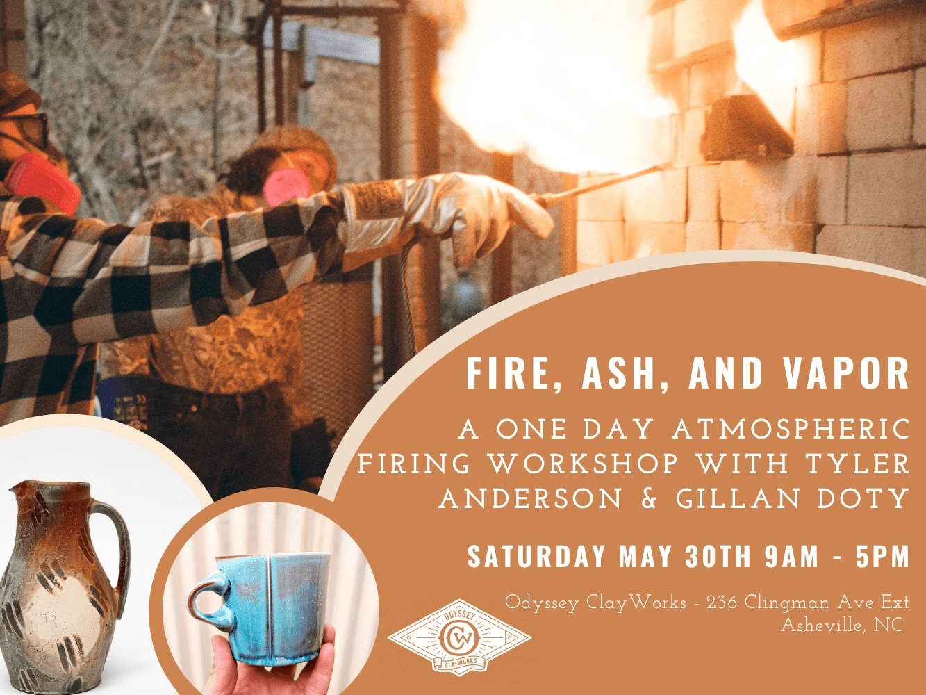 Fire, Ash, and Vapor: A one day atmospheric firing workshop at Odyssey ClayWorks