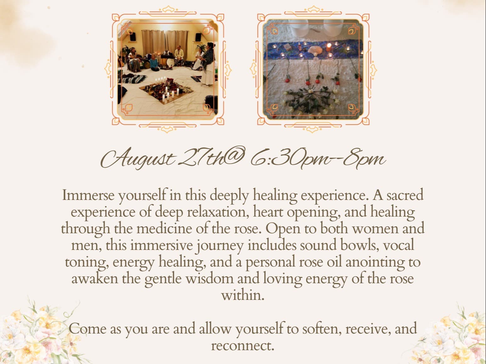 SoundBath and Rose Ceremony