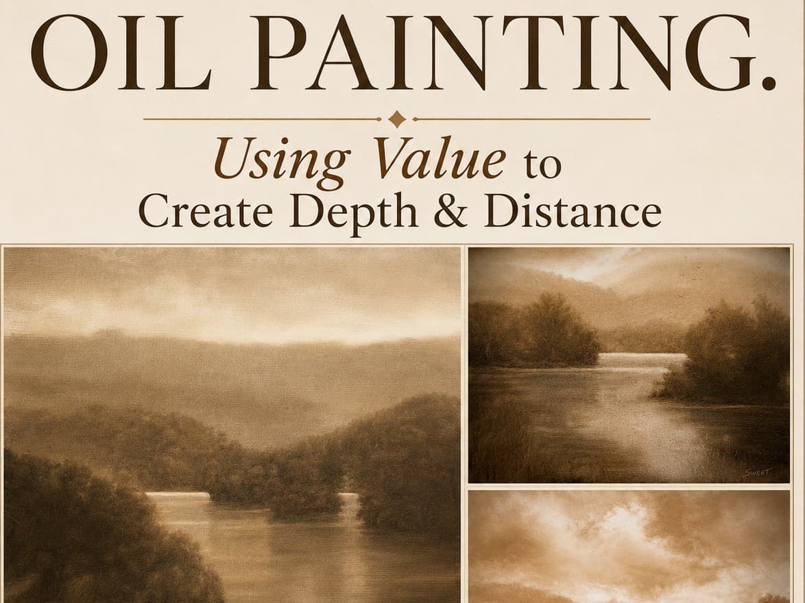 Using Value to Create Depth & Distance - oil class