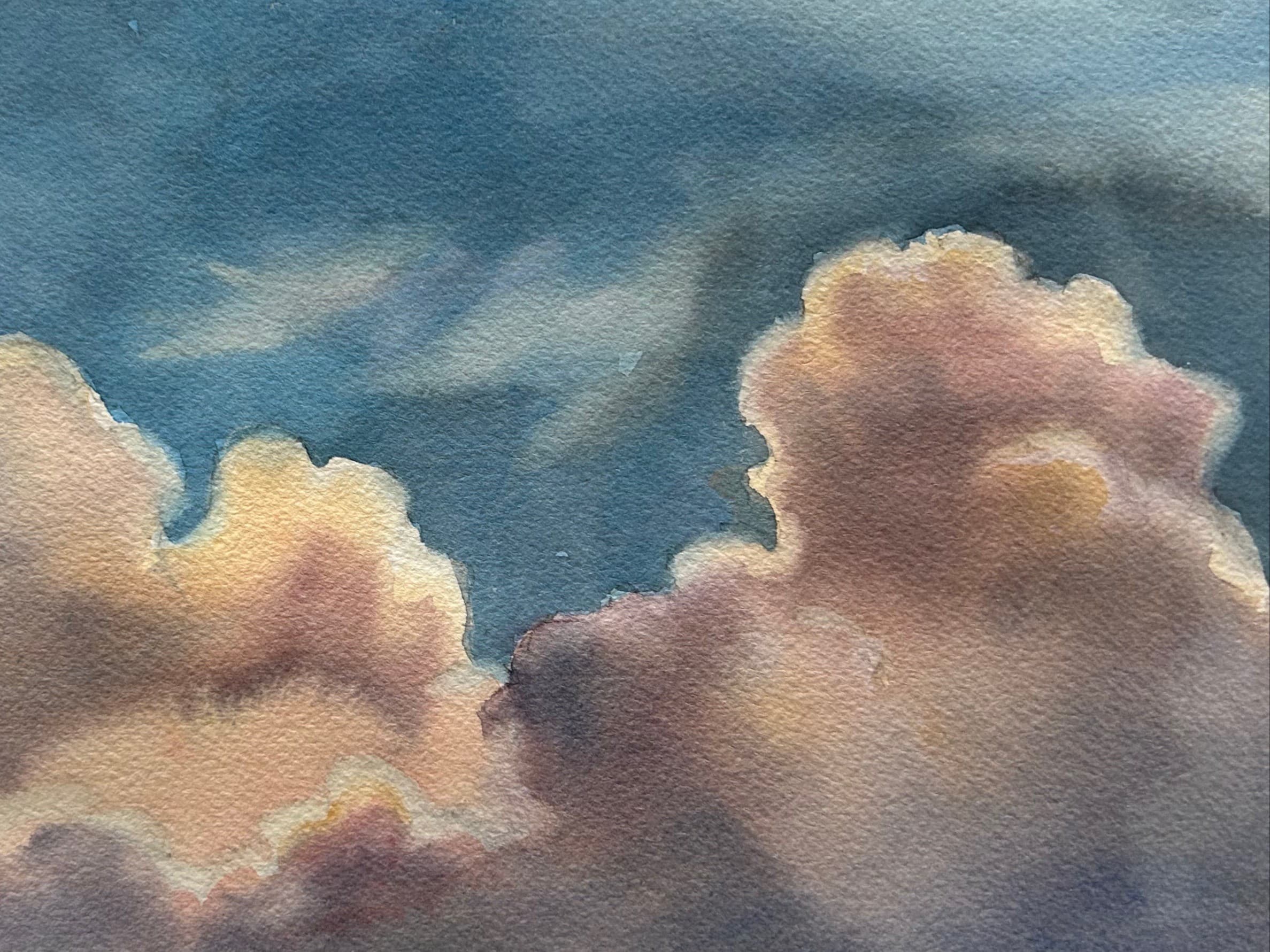 Painting Clouds with Watercolors art class
