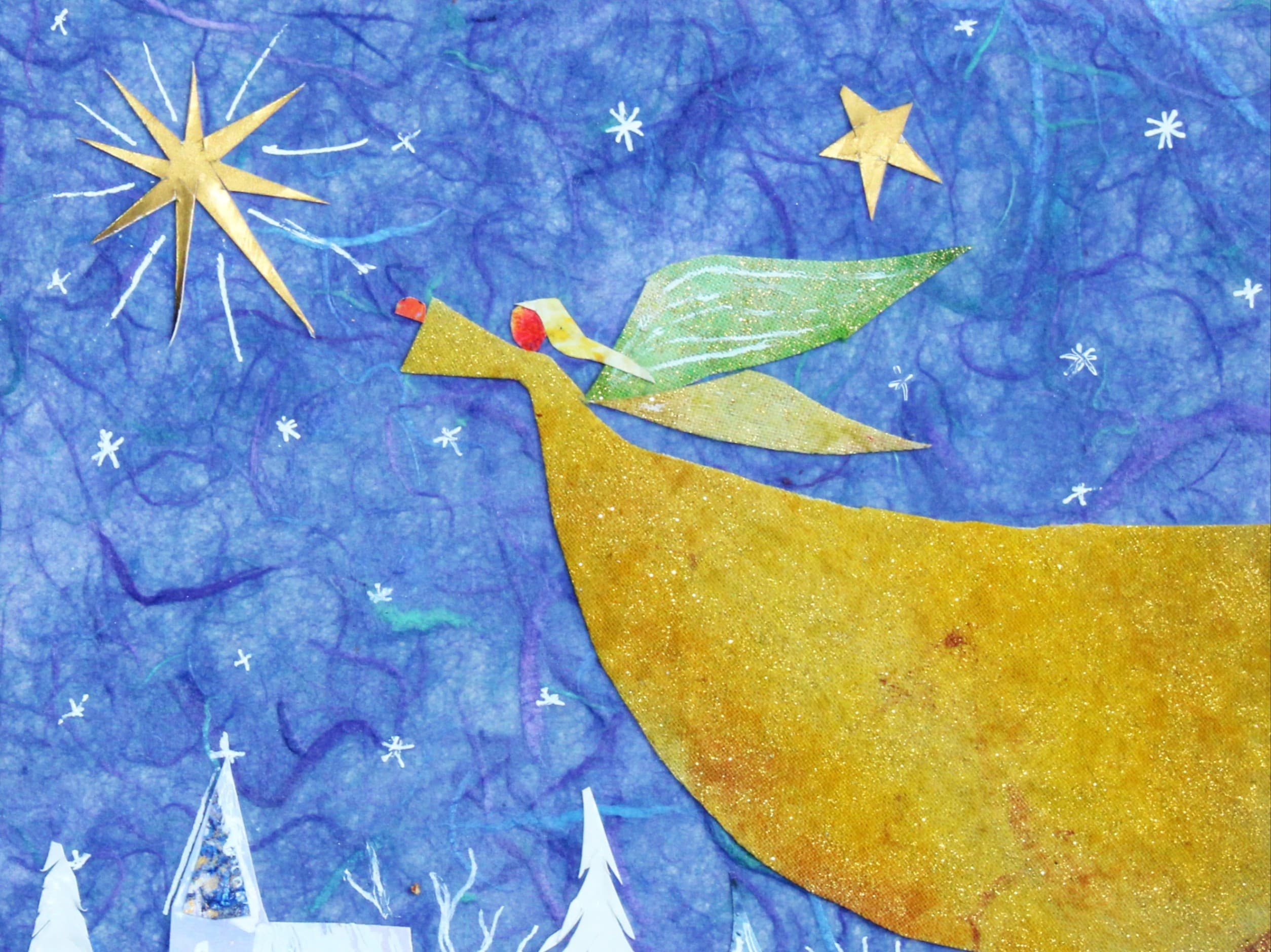 Create Holiday Cards -Mixed Media Collage