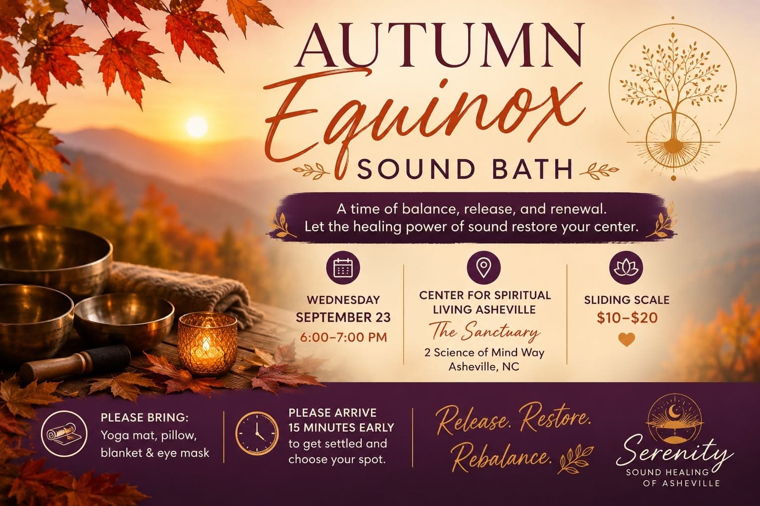 🍂✨ AUTUMN EQUINOX SOUND BATH ✨🍂